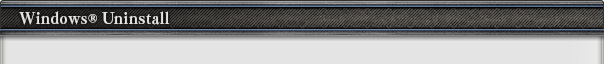 Windows&reg; Uninstall